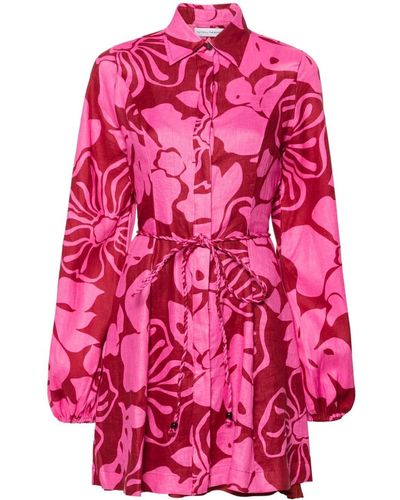Faithfull The Brand Rae Mica Floral-Print Mini Dress - Pink