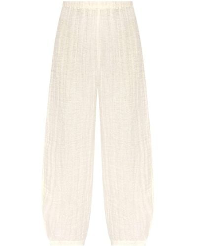 By Malene Birger Linen Tapered Trousers - White