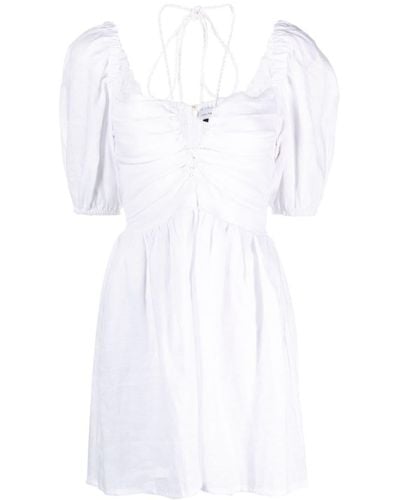 Faithfull The Brand Palacio Linen Minidress - White
