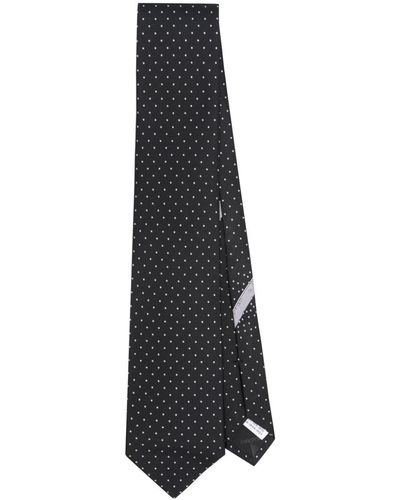 Ferragamo Polka Dot Silk Tie - Black