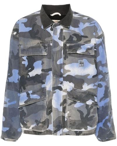 Stussy Camouflage-Pattern Jacket - Grey