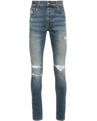 Amiri Fractured Skinny Jeans - Blue