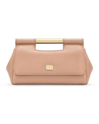 Dolce & Gabbana Sicily Leather Toe Bag - Pink