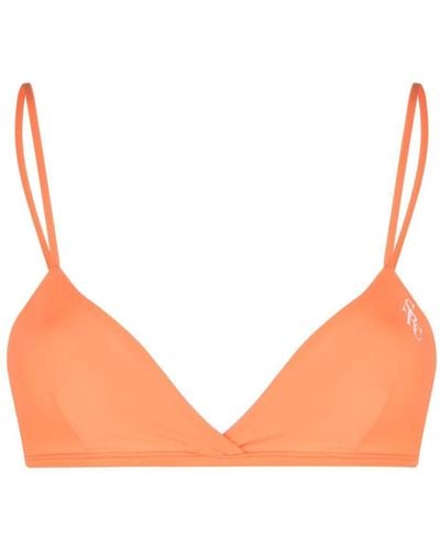 Sporty & Rich Logo-print Bikini Top - Orange