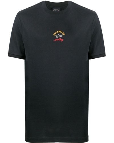 Paul & Shark Short Sleeve Printed Logo T-Shirt - Black