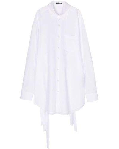 Ann Demeulemeester Adjustable-Straps Poplin Shirt - White