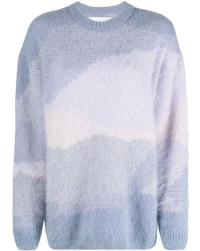 Rodebjer Eclipse Patterned Intarsia-Knit Jumper - Blue