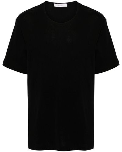 Lemaire Ribbed Cotton T-Shirt - Black