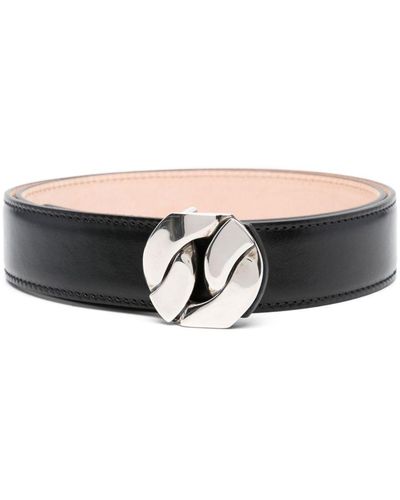 Alexander McQueen Leather Chain-link Belt - Black