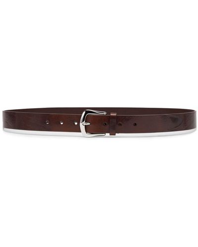 Brunello Cucinelli Thin Leather Belt - Brown