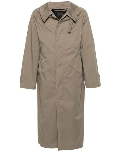 Balenciaga Twill-Weave Cotton Coat - Natural