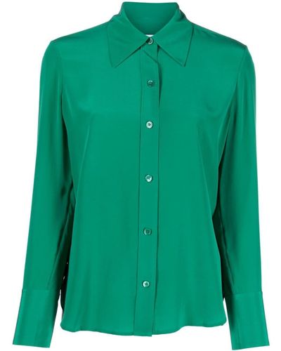 Equipment Button-Up Silk Shirt - Green