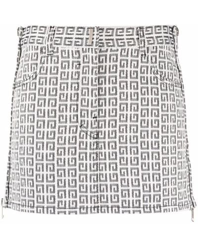 Givenchy Monogram-pattern Miniskirt - White
