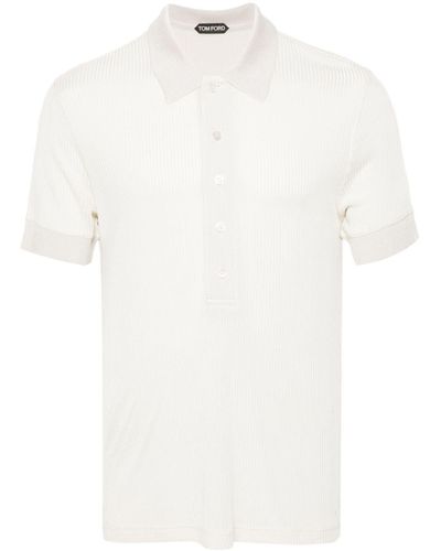 Tom Ford Logo-Embroidered Polo Shirt - White