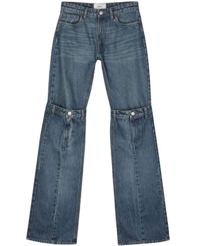 Coperni Layered-Design Cotton Jeans - Blue