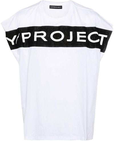 Y. Project Logo-Print Cotton Tank Top - Black
