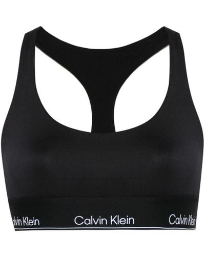 Calvin Klein Logo-Underband Performance Top - Black