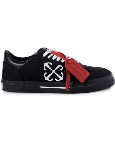 Off-White c/o Virgil Abloh Off- Vulcanized Contrasting-Tag Canvas Trainers - Red