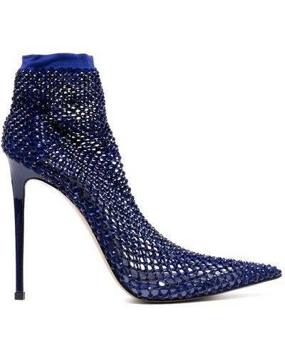 Le Silla Gilda 115Mm Crystal-Embellished Court Shoes - Blue