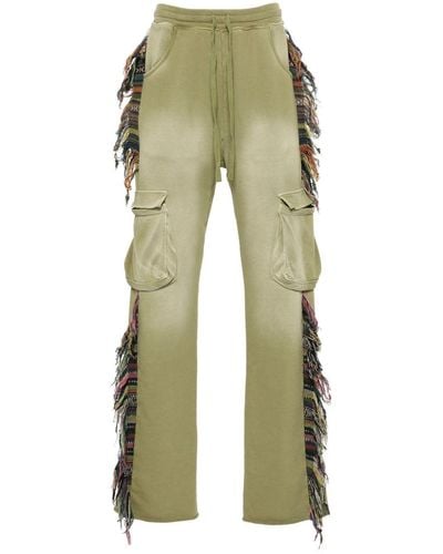Alchemist Fringed Cotton Track Trousers - Green