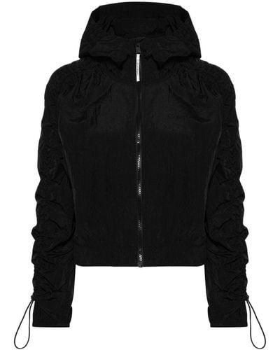 Calvin Klein Logo-Print Hooded Jacket - Black