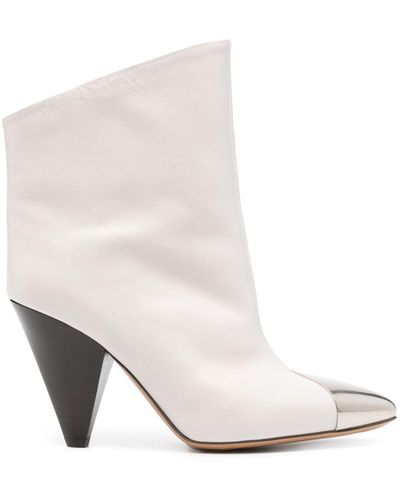 Isabel Marant Lapio 90Mm Ankle Boots - White