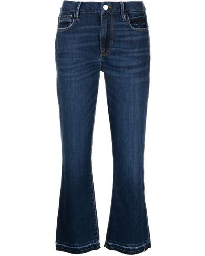 FRAME High-Rise Flared Jeans - Blue