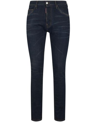 DSquared² Mid-Rise Skinny Jeans - Blue