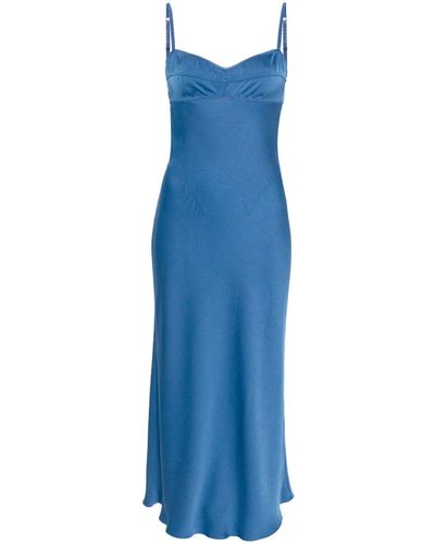 Anna October Bustier-Style Midi Dress - Blue