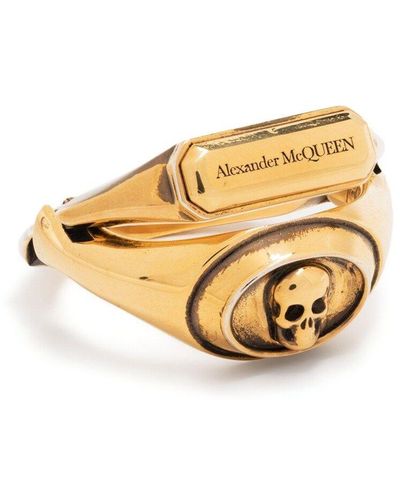 Alexander McQueen Skull-Detail Ring - Metallic