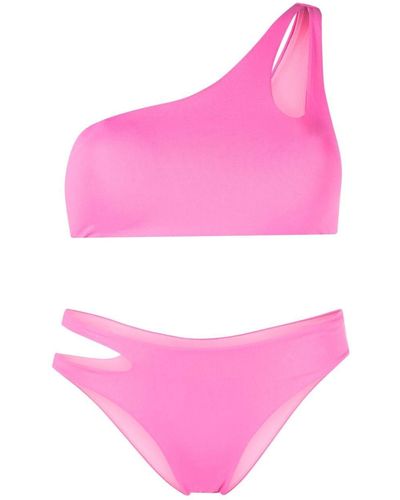 MATINEÉ Cut-Out One-Shoulder Bikini - Pink