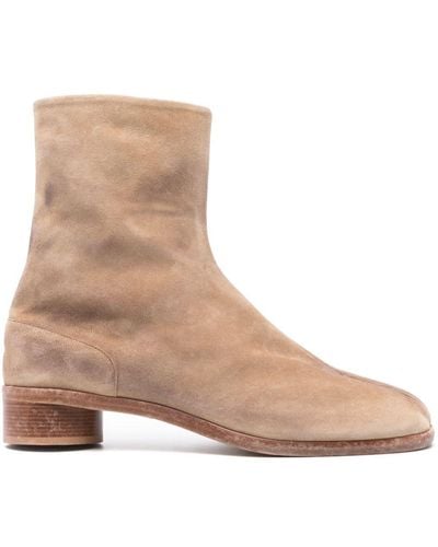 Maison Margiela Leather Ankle Boot - Natural