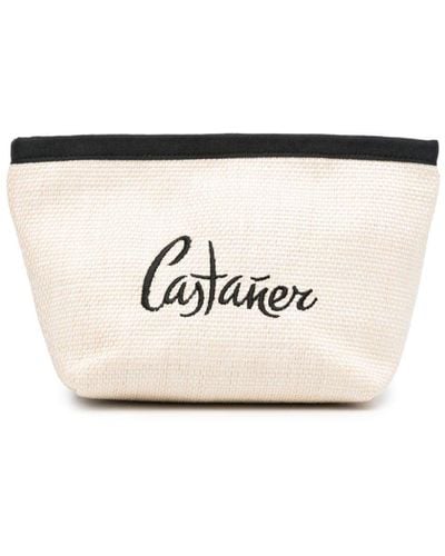Castañer Logo-embroidered Raffia Beach Bag - Natural
