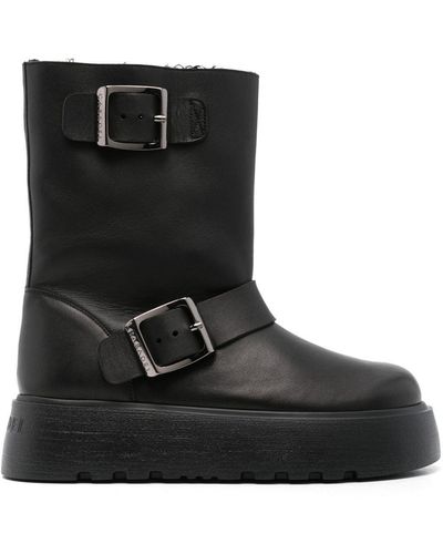 Casadei Valsenales Leather Ankle Boots - Black