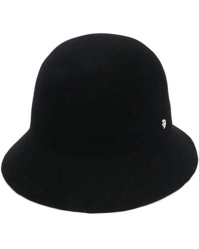 Helen Kaminski Merino-Wool Ribbon Hat - Black