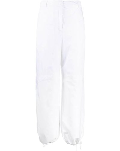 Moncler High-waist Straight-leg Pants - White