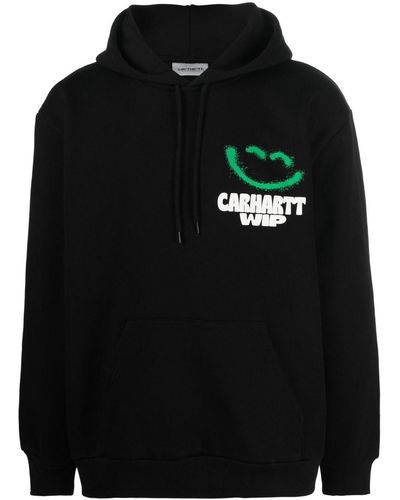 Carhartt Chest Logo-patch Hoodie - Black