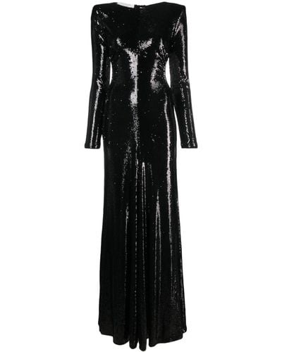 Philosophy Di Lorenzo Serafini Open-back Sequin Maxi Dress - Black