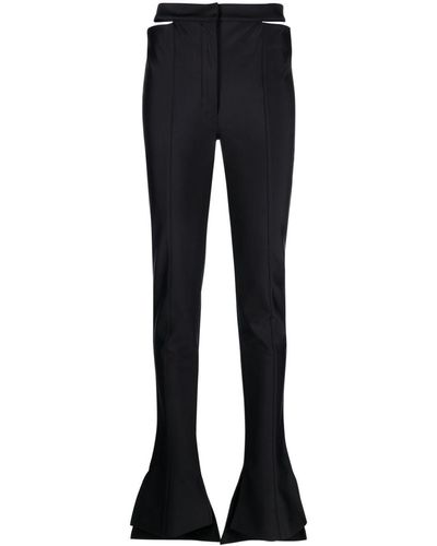 Mugler Cut-Out Flared Trousers - Blue