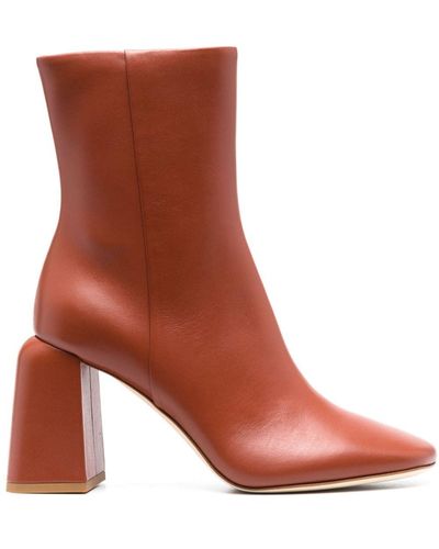 Dear Frances Imani 100Mm Leather Ankle Boots - Brown