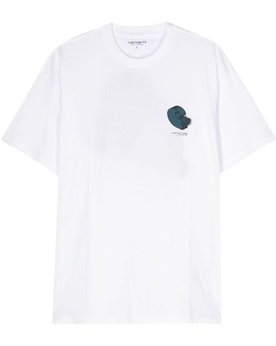 Carhartt Diagram C Organic-Cotton T-Shirt - White