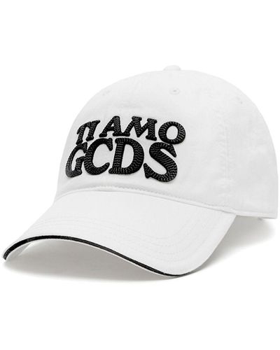 Gcds Logo-Appliqué Cap - White