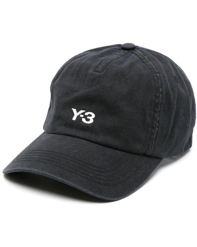 Y-3 Embroidered-Logo Cotton Baseball Cap - Black