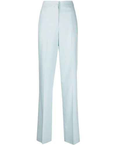 MVP WARDROBE Flared Stretched Trousers - Blue