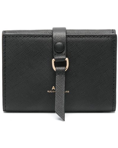 A.P.C. Tri-Fold Leather Wallet - Black