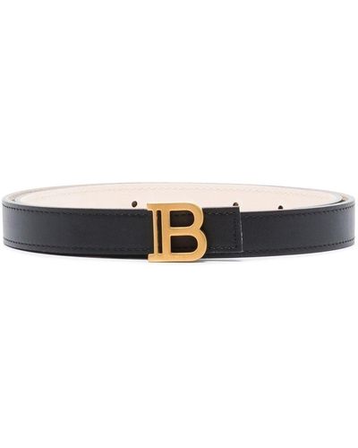 Balmain Logo-Buckle Belt - Black