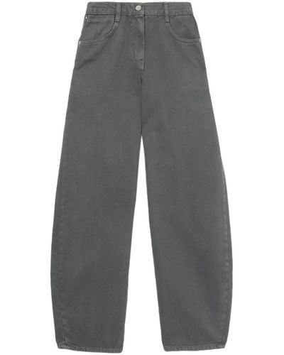 Low Classic High-Rise Loose-Fit Tapered Jeans - Grey