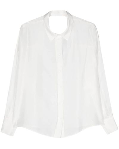 Tela Cut-Out-Detail Silk Shirt - White