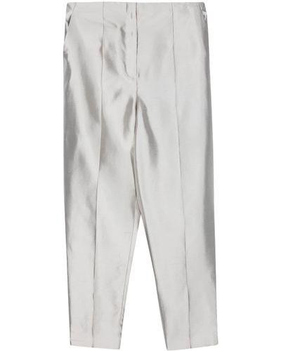Theory Tapered Cropped Pants - Gray