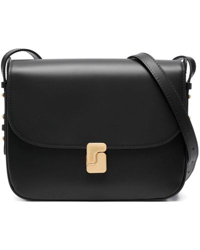 Soeur Mini Bellissima Leather Shoulder Bag - Black